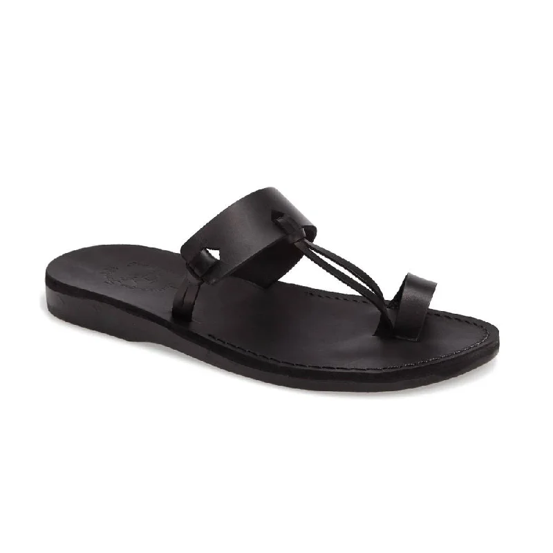 Men's sandals with a pointed toe for a stylish lookDavid - Leather Open Toe Sandal | Black Men's sandals with a pointed toe for a stylish lookDavid - Leather Open Toe Sandal | Black