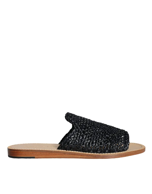 Men's sandals with a shock - absorbing insoleDolce & Gabbana Monochrome Braided Raffia Slides Men's Shoes (Pre-Owned) Men's sandals with a shock - absorbing insoleDolce & Gabbana Monochrome Braided Raffia Slides Men's Shoes (Pre-Owned)