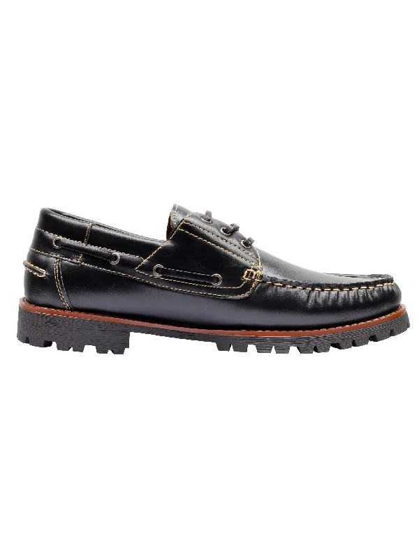 Men's loafers with a low - heeled designFaux Leather Boat Shoes