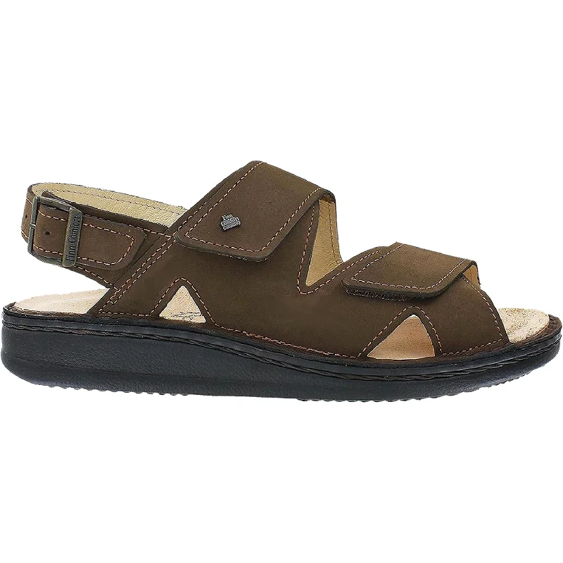 Men's sandals with a wide strap for supportMen's Finn Comfort Toro Soft Wood Cherokee Nubuck Men's sandals with a wide strap for supportMen's Finn Comfort Toro Soft Wood Cherokee Nubuck
