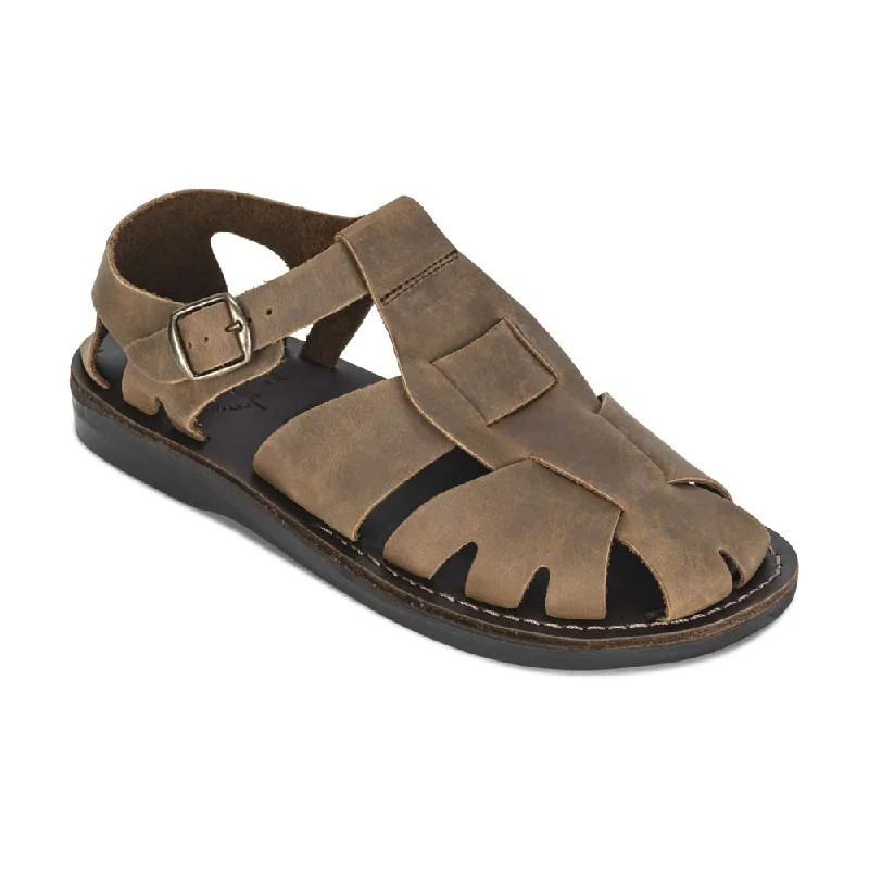 Men's sandals with a cushioned footbedFinn - Leather Nomad Sandal | Oiled Brown