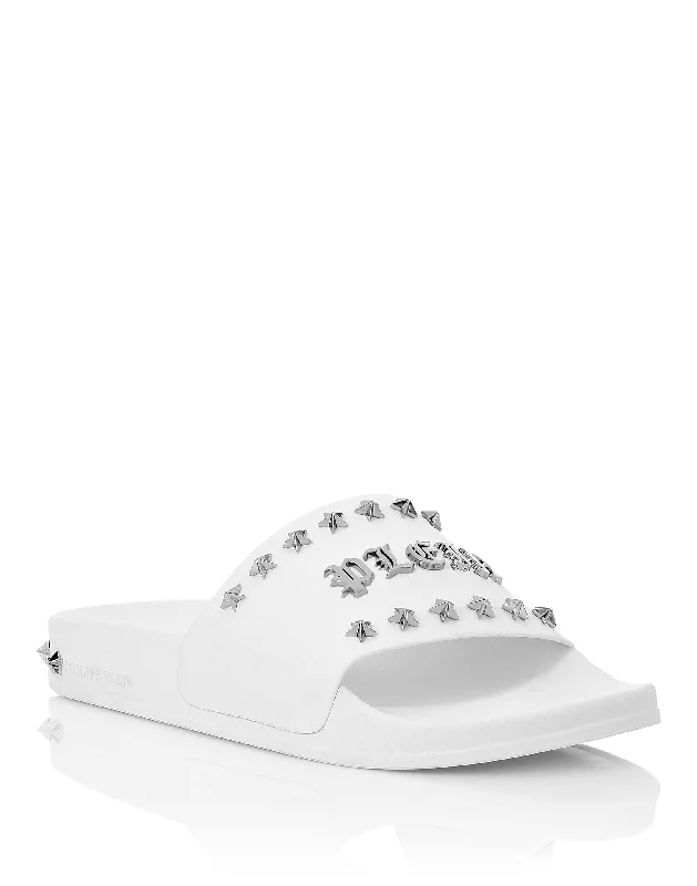 Men's sandals with a rubber sole for tractionFlat gummy sandals Gothic Plein