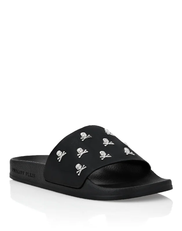 Men's sandals with a cushioned footbedFlat gummy sandals Skull&Bones