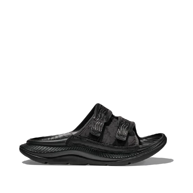 Waterproof men's sandals for water activitiesHoka Ora Luxe Recovery Slide Sandal in Black/Black Waterproof men's sandals for water activitiesHoka Ora Luxe Recovery Slide Sandal in Black/Black