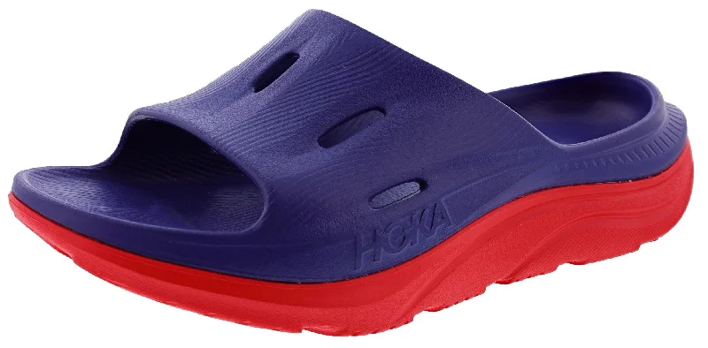 Men's sandals with a flexible sole for easy movementHoka Unisex Ora Recovery Slide 3 Orthopedic Slides for Plantar Fasciitis