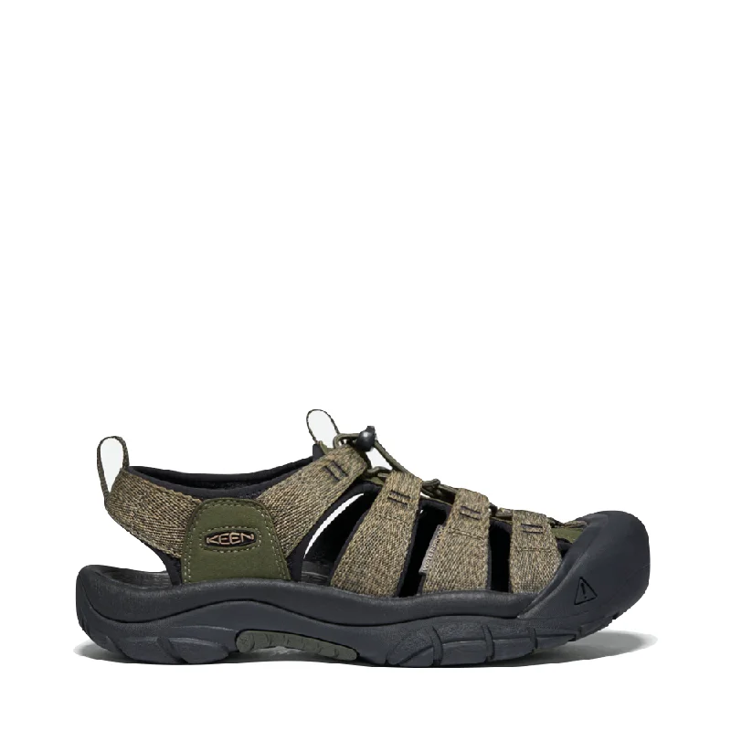 Men's sandals with a decorative buckle or charmKEEN Men's Newport H2 Waterproof Sandal in Forest Night