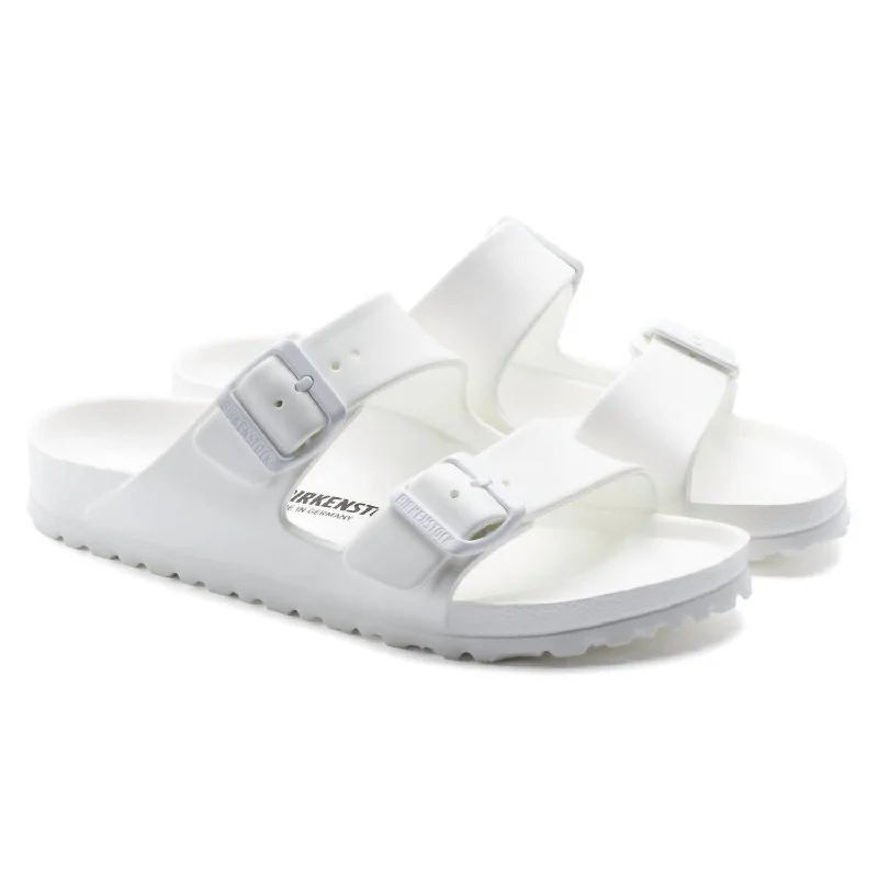 Men's sandals with a decorative buckle or charmMen's Arizona Slippers In White