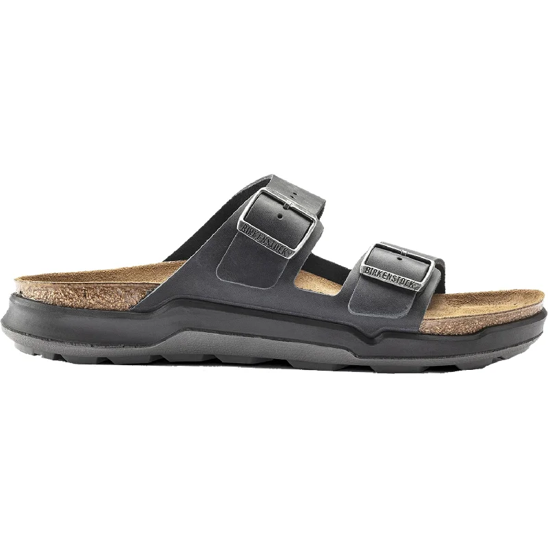 Men's sandals with a cushioned footbedMen's Birkenstock Arizona Rugged Black Oiled Leather Men's sandals with a cushioned footbedMen's Birkenstock Arizona Rugged Black Oiled Leather