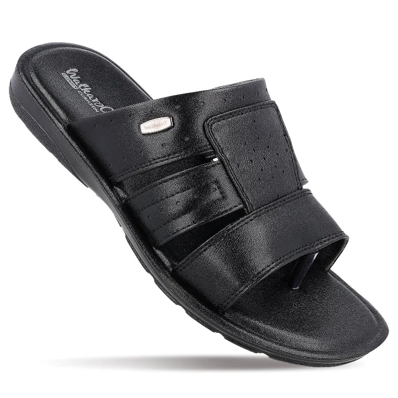 Men's sandals with a decorative buckle or charmMen's Daily Wear and Office Sandals - WE1350 Black Men's sandals with a decorative buckle or charmMen's Daily Wear and Office Sandals - WE1350 Black