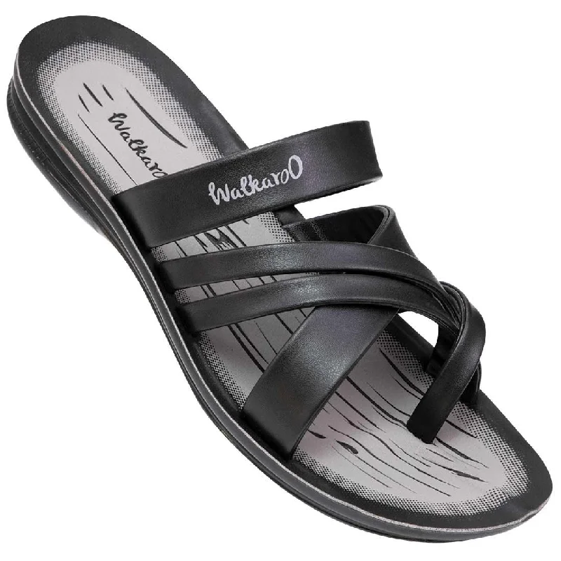 Men's sandals with a padded heelMen's Daily Wear Sandals  - W5687 Black Grey