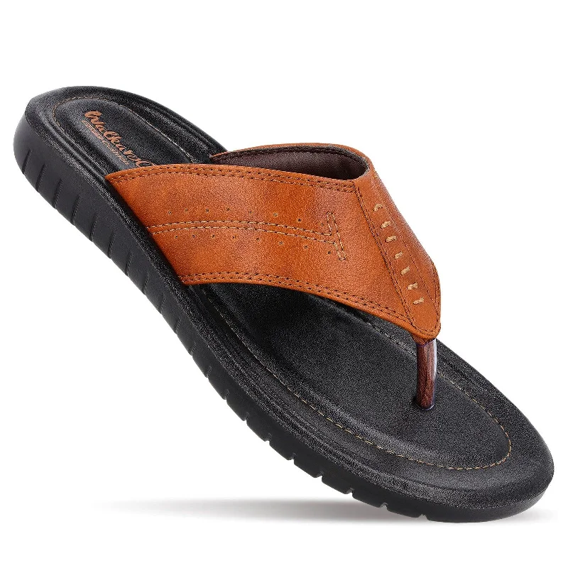 Flip - flop style men's sandals for beach wearMen's Daily Wear Sandals - WE1023 Tan