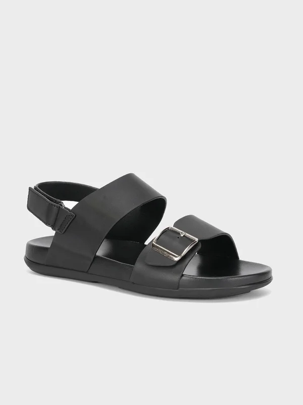 Men's leather sandals with an adjustable strapMens "GHALY" Buckled Casual Sandals
