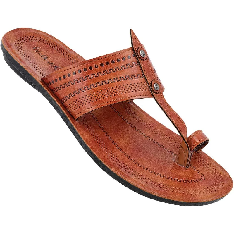 Flip - flop style men's sandals for beach wearMen's Kolhapuri Chappal - GG8220 Tan