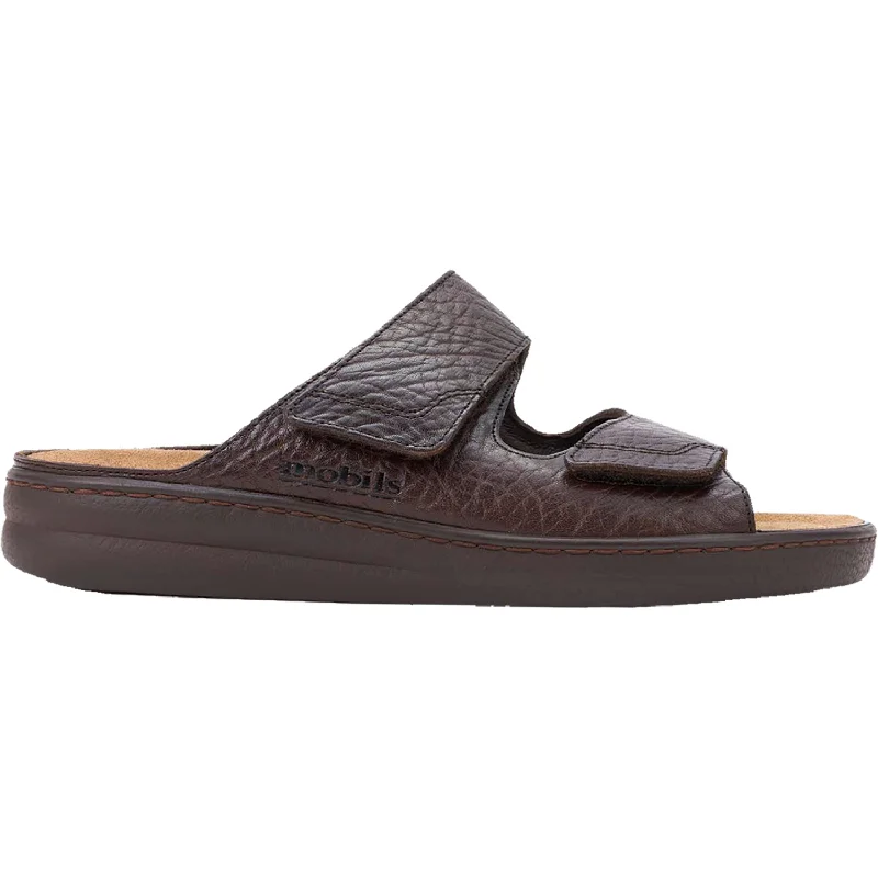 Men's sandals with a toe post designMen's Mephisto James Dark Brown Leather