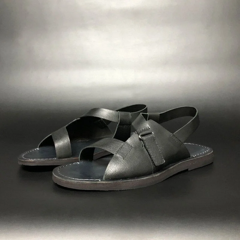 Flip - flop style men's sandals for beach wearMen's Summer Genuine Leather Vintage Roman Hook Loop Casual Sandals Flip - flop style men's sandals for beach wearMen's Summer Genuine Leather Vintage Roman Hook Loop Casual Sandals