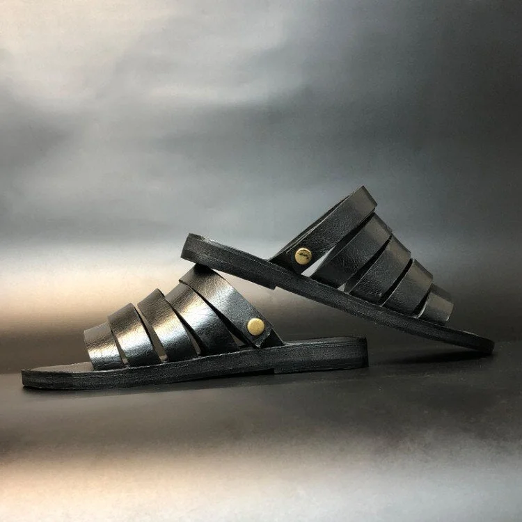 Men's sandals with a cushioned footbedMen's Vintage Summer Ankle Strap Open Toe Flat Slip-On Beach Sandals Men's sandals with a cushioned footbedMen's Vintage Summer Ankle Strap Open Toe Flat Slip-On Beach Sandals