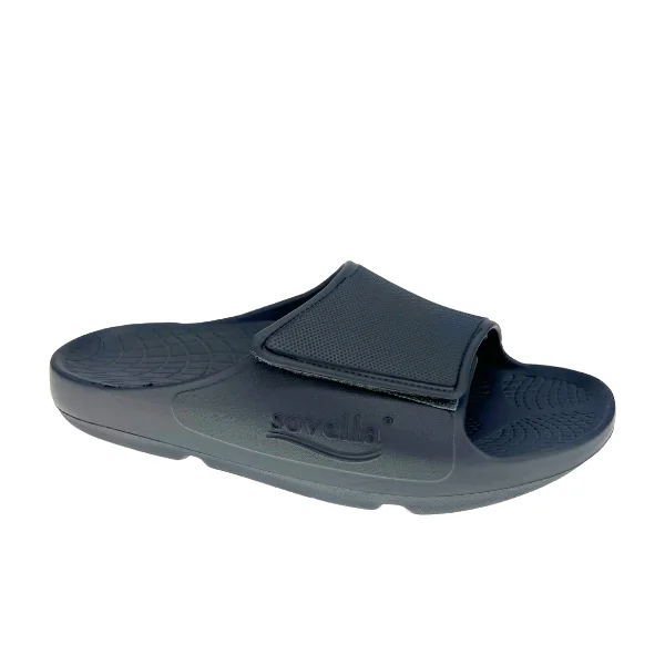 Men's sandals with a padded heelSovella Men's PF Velcro Slide Dark Grey