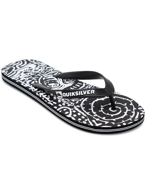 Men's sandals with a rubber sole for tractionMolokai Art Mens Slip-On Thong Flip-Flops Men's sandals with a rubber sole for tractionMolokai Art Mens Slip-On Thong Flip-Flops