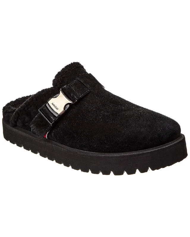 Men's sandals with a shock - absorbing insoleMoncler Mon Mule Suede Slipper