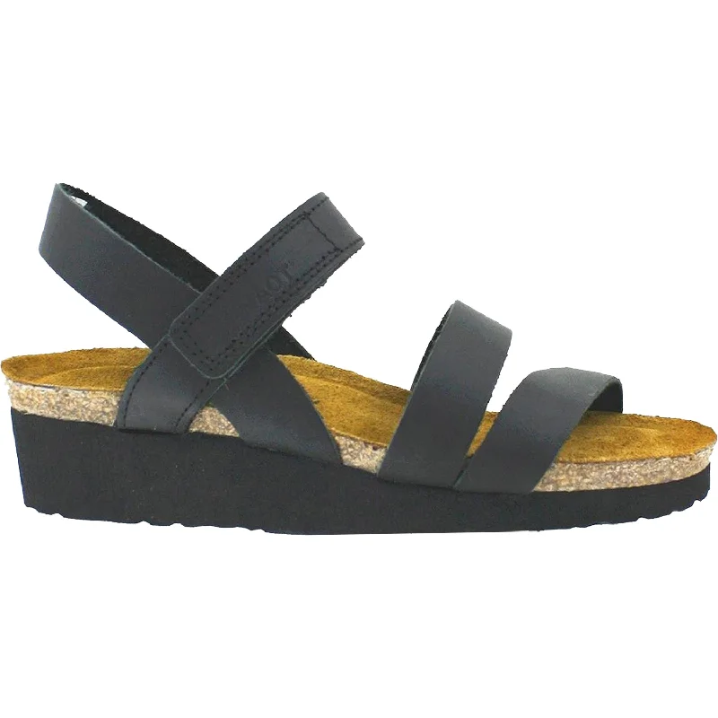 Waterproof men's sandals for water activitiesWomen's Naot Kayla Black Leather