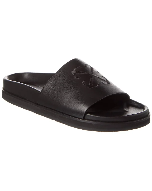Men's sandals with a leather lining for comfortOff-White Pool Time Slider