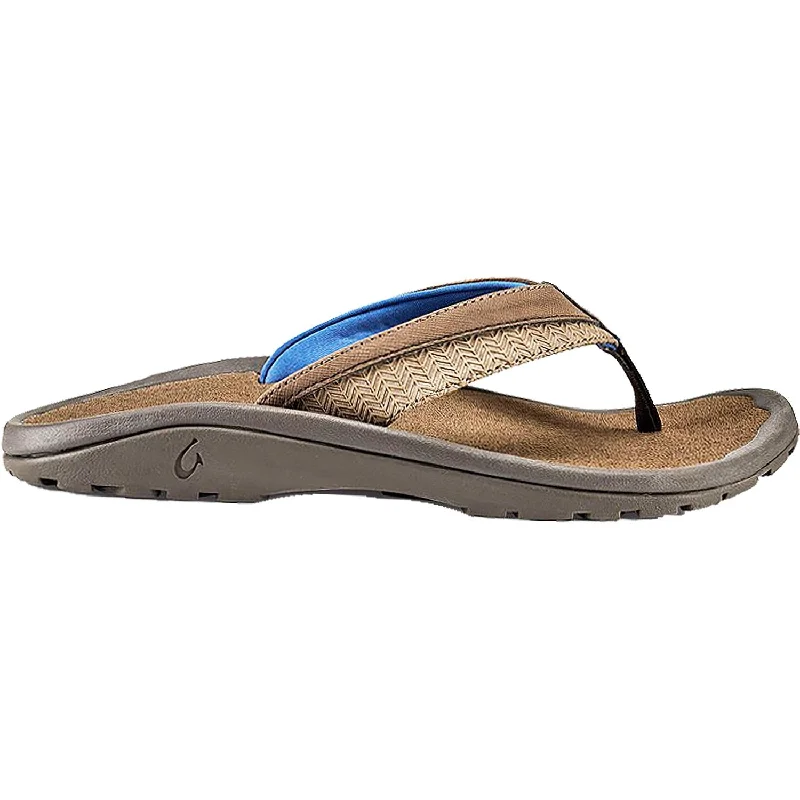 Men's sandals with a durable outer soleMen's OluKai Ohana Koa Espresso/Mustang Synthetic Men's sandals with a durable outer soleMen's OluKai Ohana Koa Espresso/Mustang Synthetic