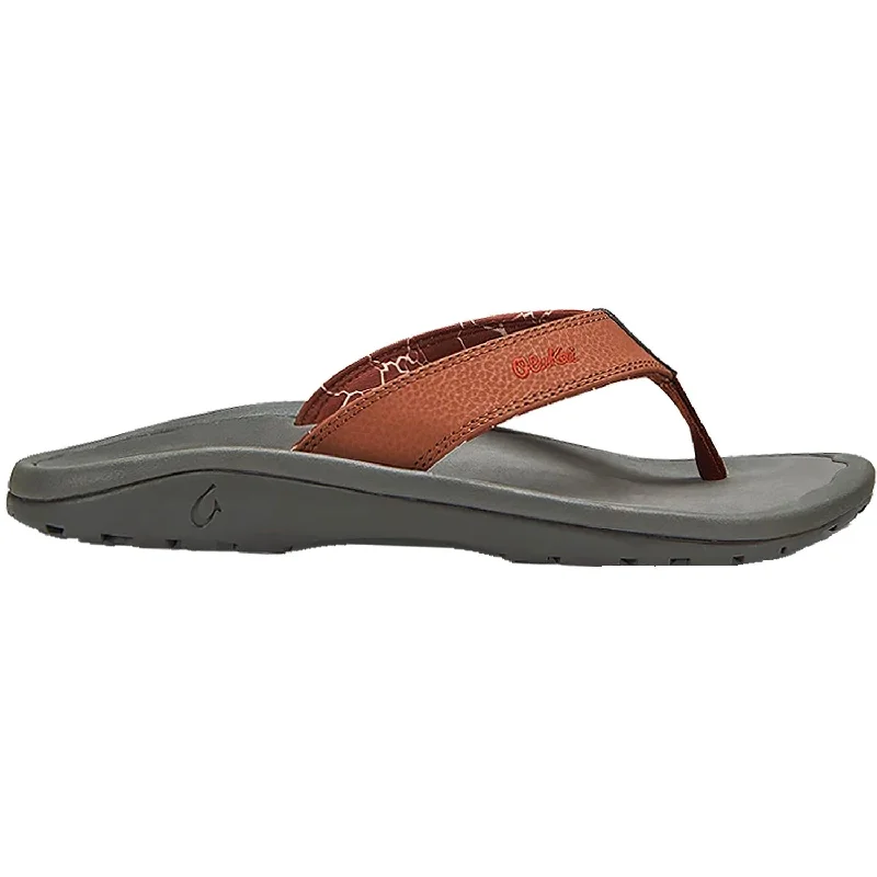 Men's sandals with a shock - absorbing insoleMen's OluKai Ohana Coconut Husk/Island Salt Synthetic Men's sandals with a shock - absorbing insoleMen's OluKai Ohana Coconut Husk/Island Salt Synthetic