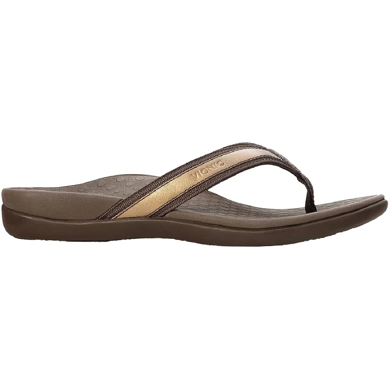 Men's sandals with a buckle closureWomen's Vionic Tide II Bronze Metallic Leather