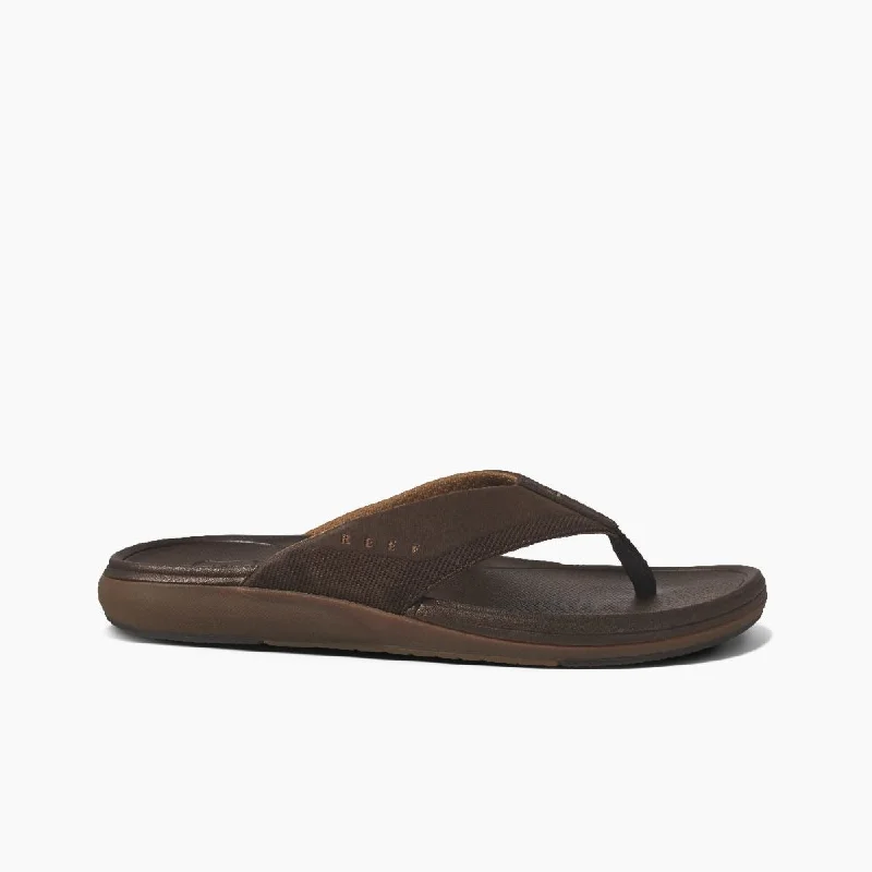Men's sandals with a stretchy strap for a better fitReef Men's Cushion Norte - Dark Brown Men's sandals with a stretchy strap for a better fitReef Men's Cushion Norte - Dark Brown