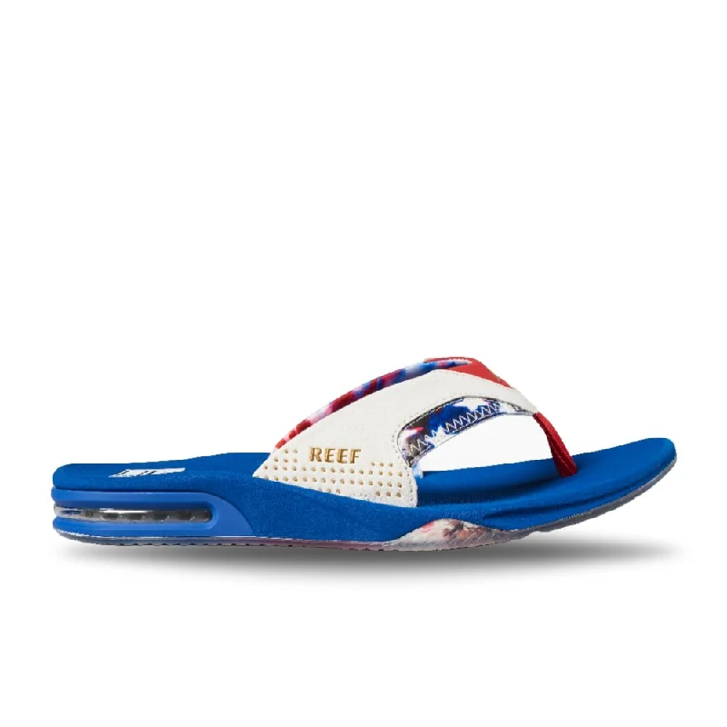 Men's sandals with a durable outer soleReef Men's Fanning - Red White & Blue