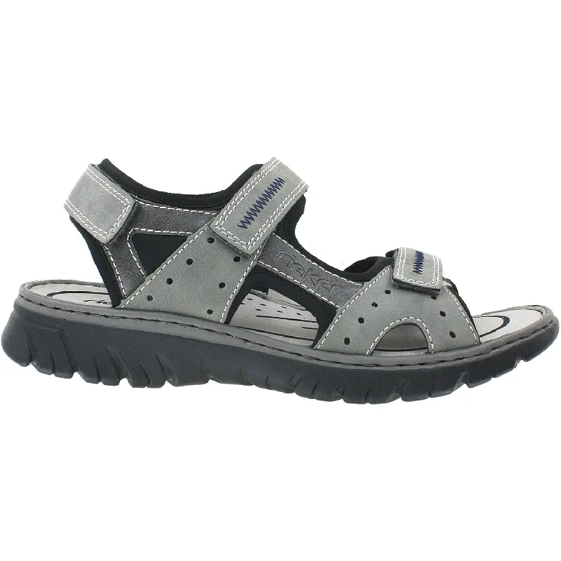 Men's sandals with a leather lining for comfortMen's Rieker 26757-40 Grey Synthetic