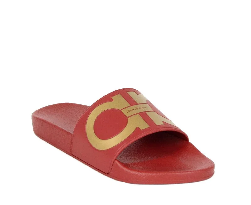 Men's sandals with a perforated leather upper for ventilationSalvatore Ferragamo Men's Rubber Sandal Men's sandals with a perforated leather upper for ventilationSalvatore Ferragamo Men's Rubber Sandal