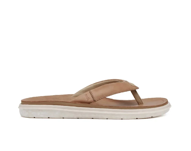 Men's sandals with a wide strap for supportSanuk Rippah Sustainasole In Tan
