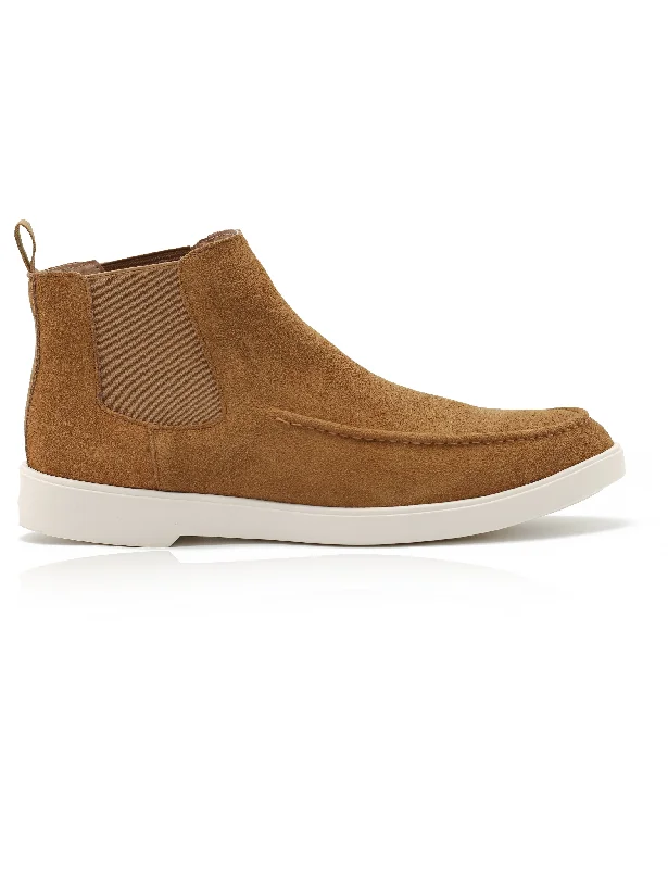 Men's loafers with a stretchy side panel for a better fitTan Suede Chelsea Boots Low Top Men's loafers with a stretchy side panel for a better fitTan Suede Chelsea Boots Low Top