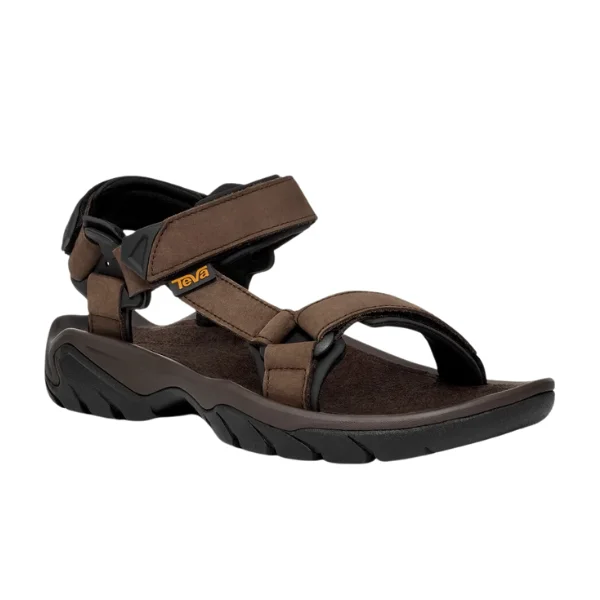 Men's sandals with a decorative buckle or charmTeva Men's Terra Fi 5 Universal Leather Turkish Coffee Men's sandals with a decorative buckle or charmTeva Men's Terra Fi 5 Universal Leather Turkish Coffee