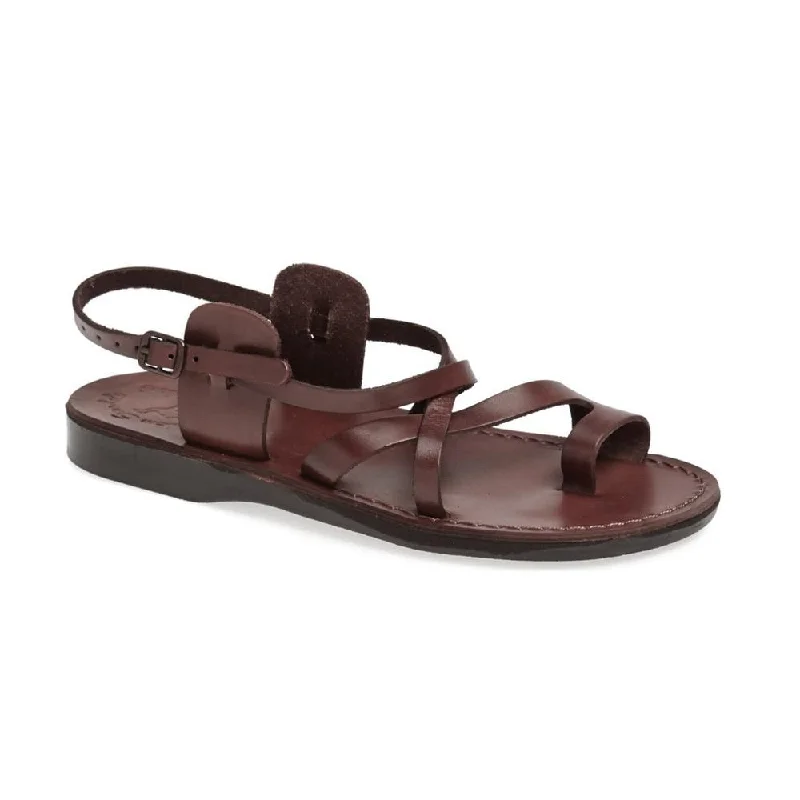 Men's sandals with a perforated leather upper for ventilationThe Good Shepherd Buckle - Leather Toe Loop Sandal | Brown Men's sandals with a perforated leather upper for ventilationThe Good Shepherd Buckle - Leather Toe Loop Sandal | Brown