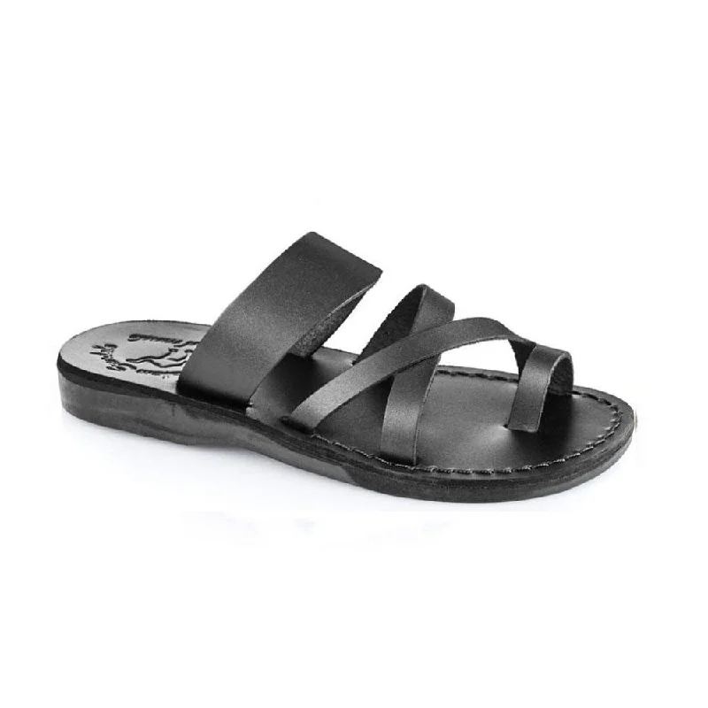 Men's sandals with a buckle closureThe Good Shepherd - Leather Toe Loop Slide | Black Men's sandals with a buckle closureThe Good Shepherd - Leather Toe Loop Slide | Black