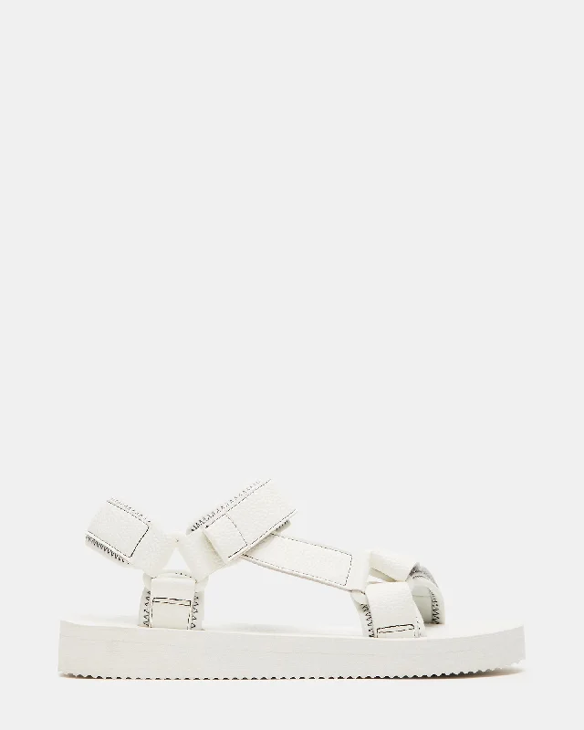 Men's sandals with a padded heelTHEROS BONE LEATHER