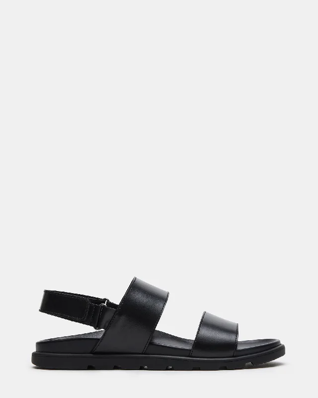 Flip - flop style men's sandals for beach wearTHOROS BLACK LEATHER