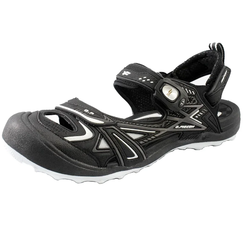 Men's sandals with a cushioned footbedToe Guard: 1642 Black