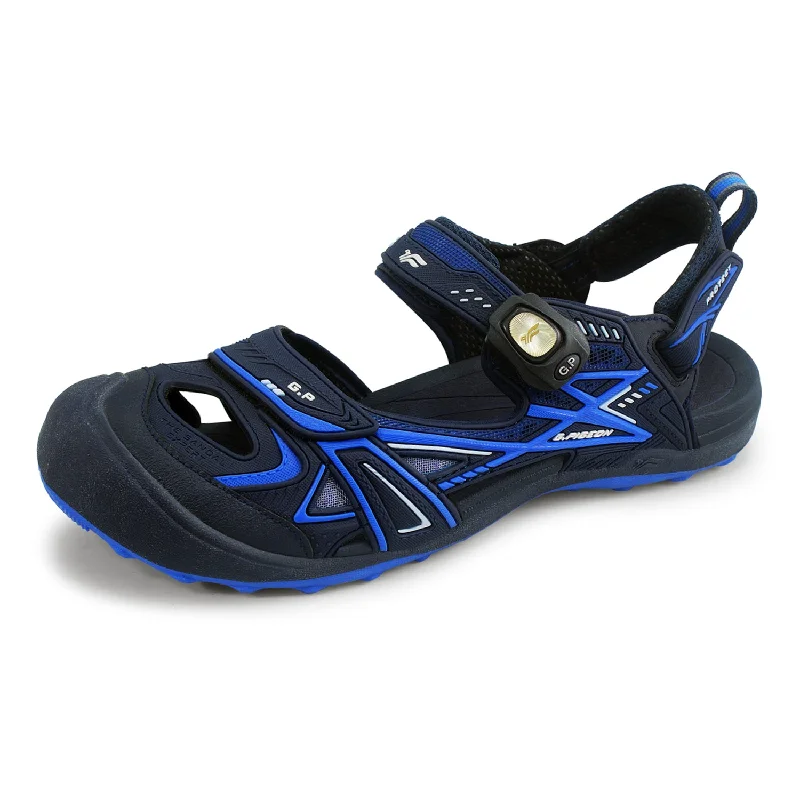 Men's sandals in a neutral color like black or brownToe Guard: 3842 Navy