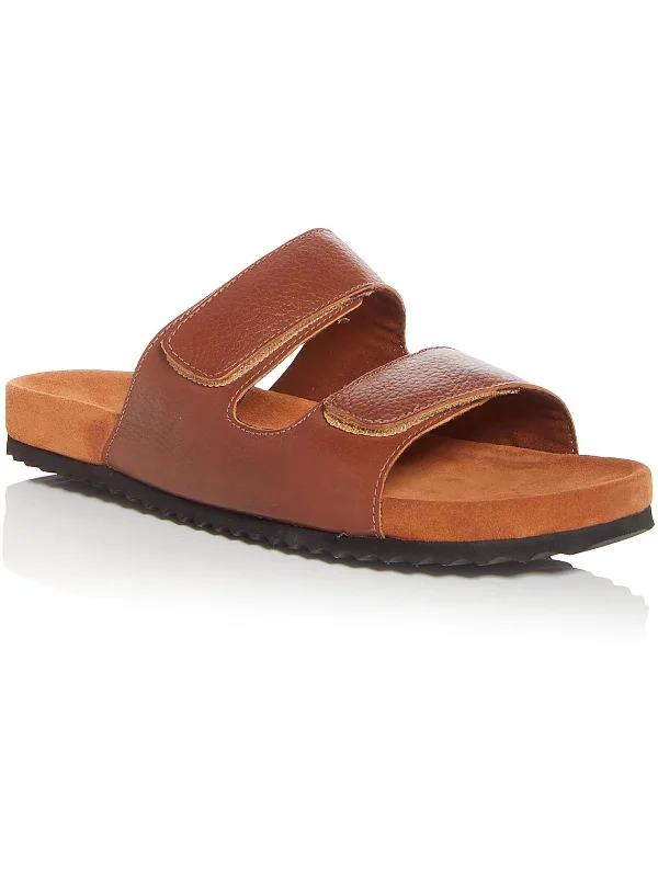 Men's sandals with a buckle closureTWO STRAPSANDAL Mens Leather Slip On Slide Sandals Men's sandals with a buckle closureTWO STRAPSANDAL Mens Leather Slip On Slide Sandals