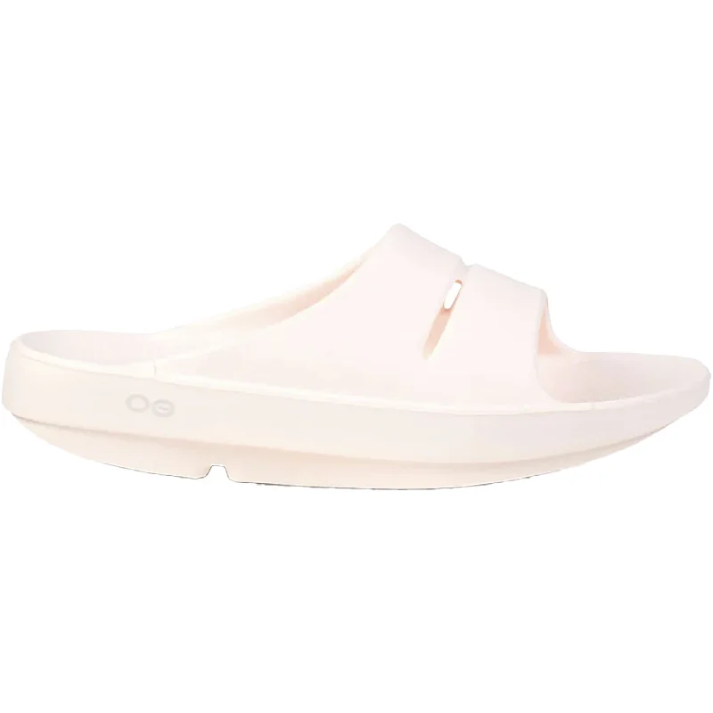 Men's sandals in a neutral color like black or brownUnisex OOFOS OOahh Blush Synthetic Men's sandals in a neutral color like black or brownUnisex OOFOS OOahh Blush Synthetic