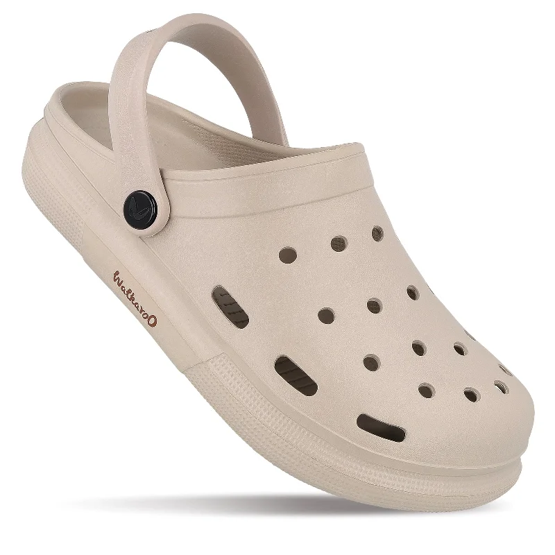 Men's sandals with a removable insole for cleaningWalkaroo Mens Clogs - WC4843 Greige Men's sandals with a removable insole for cleaningWalkaroo Mens Clogs - WC4843 Greige