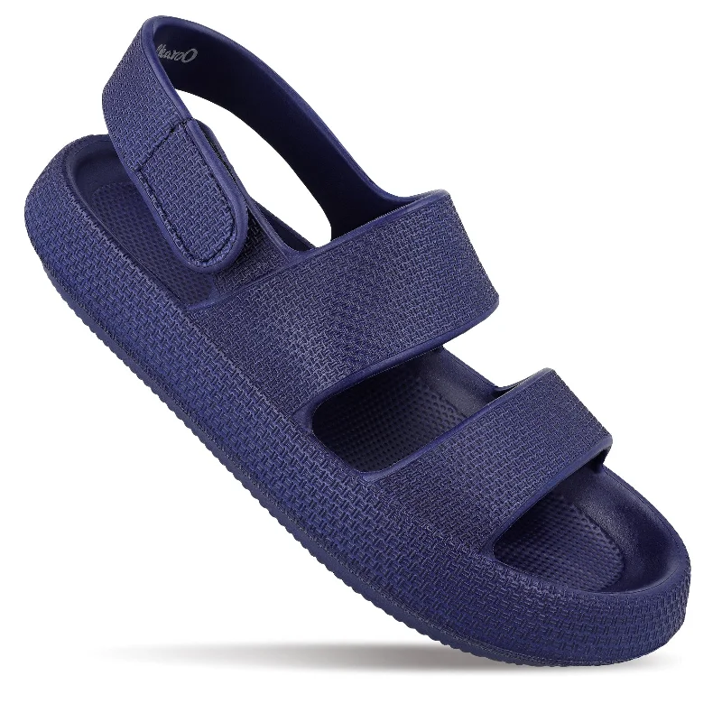 Men's sandals with a perforated leather upper for ventilationMen's Flip Flop Sandals - WC4828 Navy Blue Men's sandals with a perforated leather upper for ventilationMen's Flip Flop Sandals - WC4828 Navy Blue