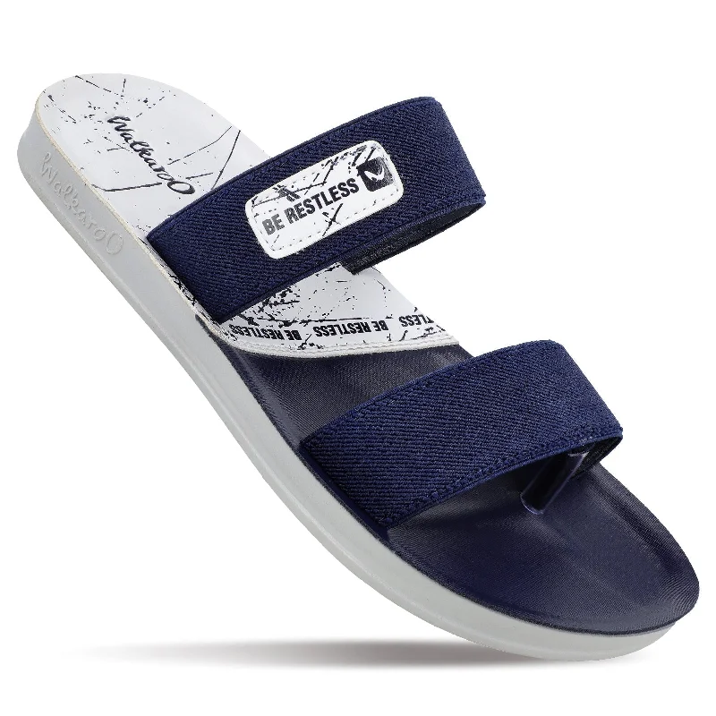 Men's sandals with a wide strap for supportWalkaroo Men Sandals - WG5432 Blue White Men's sandals with a wide strap for supportWalkaroo Men Sandals - WG5432 Blue White