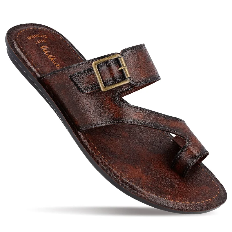Men's sandals with a durable outer soleWalkaroo Men Sandals  - WG5458 Brown