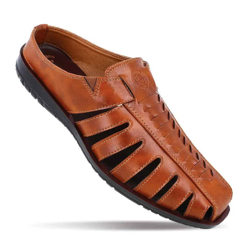 Men's sandals with a leather lining for comfortWalkaroo Men Sandal  - WG5474 Tan