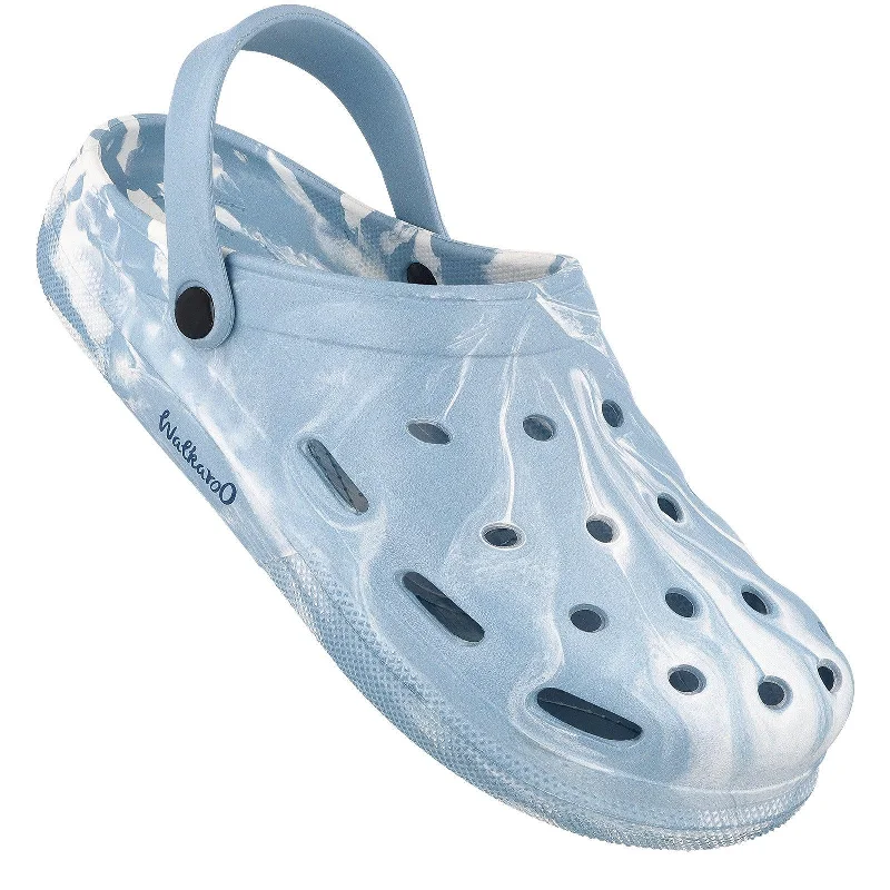 Men's sandals with a leather lining for comfortWalkaroo Men's Clogs  - WC4837 White Aqua