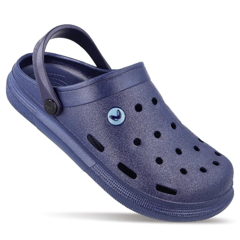 Men's sandals with a leather lining for comfortWalkaroo Mens Clogs  - WC4843 Navy Blue